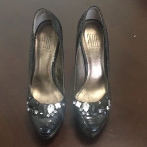 Black textured Pelle Moda heels